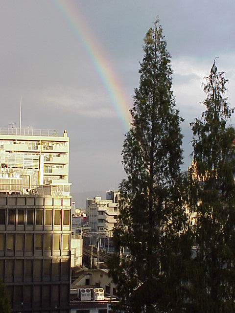 view from apartment in osaka japan