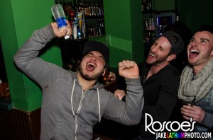 Some Roscoe's patrons singing along with our show.