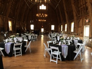 Dinner Setup for Sugarland Barn