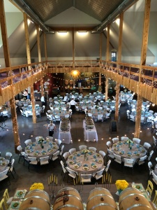 Loft View of Breitenbach Winery Tool Shed Wedding Reception