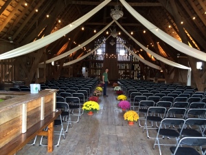 The upper floor of the O'Brien barn in Brooklyn, Wisconsin