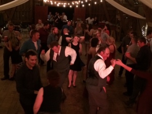 Dancing at O'Brien barn in Brooklyn, Wisconsin