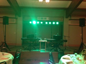All set up and ready to dance the night away!
