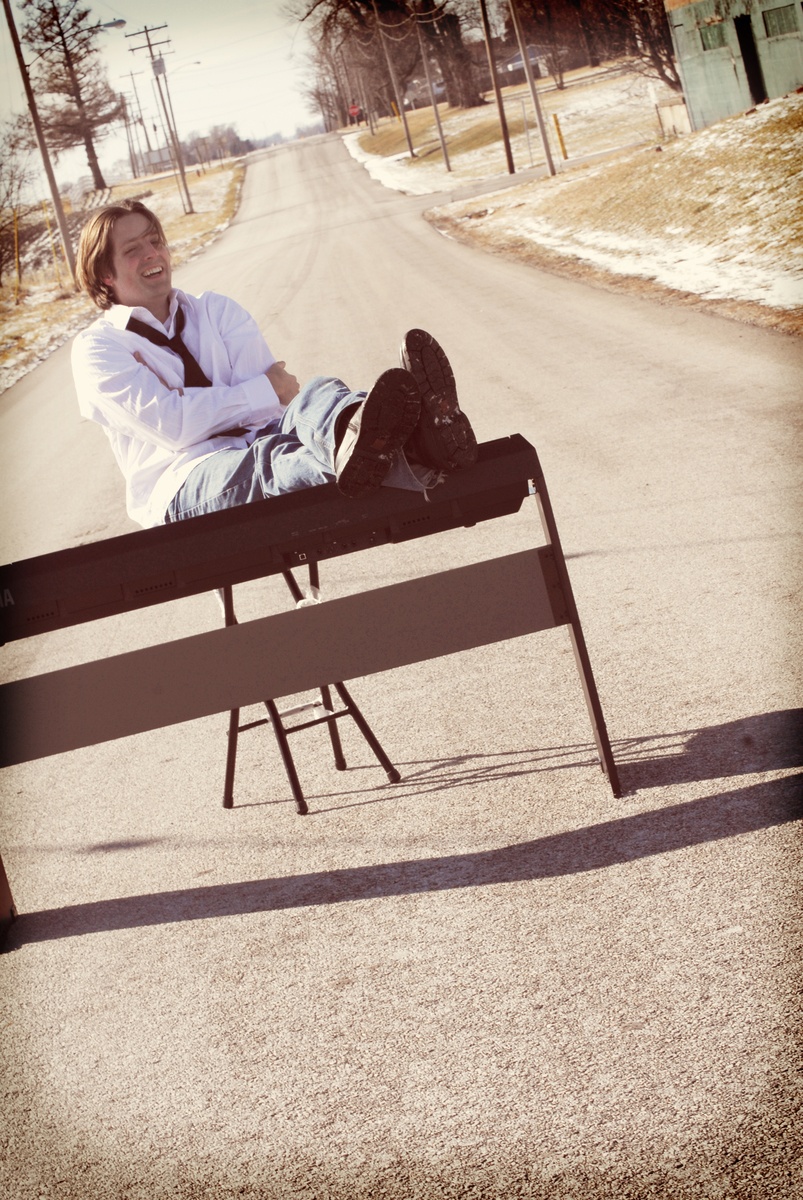 greg percifield piano in middle of road