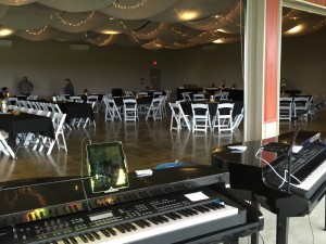 Our view from the piano... behind those shiny keyhole shells!