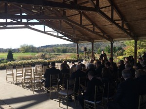 ceremony location at hawk's view golf club