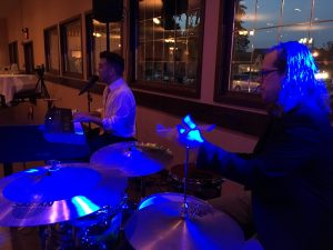 dueling pianos with drums at lavender crest winery