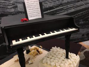 Piano cake donated to cakes and keys