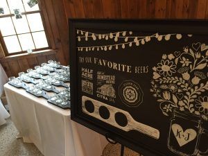 Indie style wedding chalkboard sign