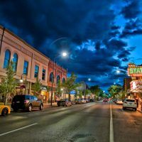 Front Street in downtown Traverse City, Michigan.