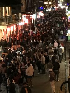 Bourbon Street style parade to the reception