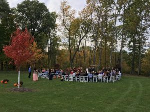 Outdoor ceremony at Hornebaker Garden Wedding