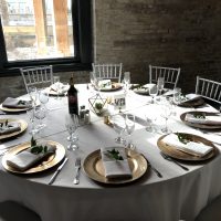 Black Swan Wedding table setting