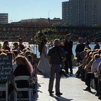 Prairie Street Brewhouse Wedding outdoor ceremony