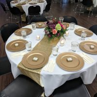 50th Anniversary Celebration table setting