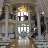 Chateaux Winter Wedding grand staircase