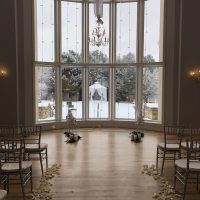 Chateaux Winter Wedding background