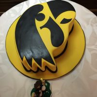 Hawkeye Loving Wedding Couple cake