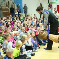 Magee Elementary Fine Arts Day bongo player