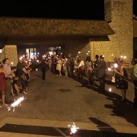 Guyan Country Club Wedding sparkler send off