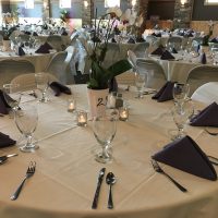 Wisconsin Riverside Resort Wedding table setting