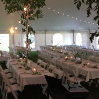Sturgeon Bay Lodge Wedding tent seating