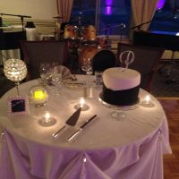 Aurora Country Club Wedding Reception cake table