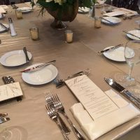 Hyatt Lodge Oakbrook Wedding table setting