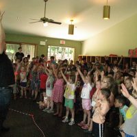 Adler Day Camp Performance enthusiastic audience