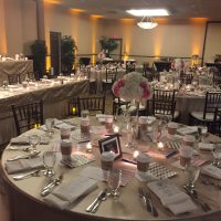 Hilton Garden Inn Wedding table setting