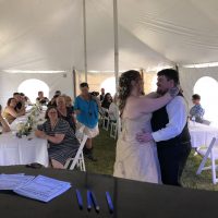 Private Michigan Farm Wedding bride and groom