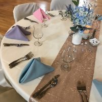 Turner Hall Anniversary Party table setting