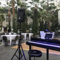 Crystal Gardens Corporate Event piano set up