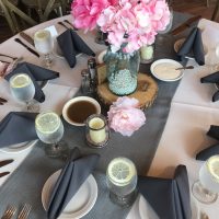 Millford Hills Wedding Party table setting