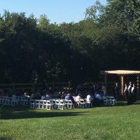 Rustic Manor Wisconsin Wedding outdoor ceremony