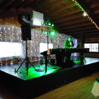 Red Barn Wisconsin Wedding stage