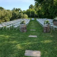 County Line Orchard Summer Wedding ceremony location