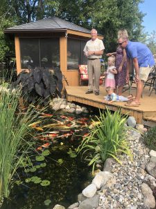 Unique Champaign Backyard Wedding Pond