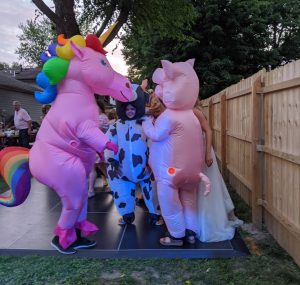 Unique Champaign Backyard Wedding Dance