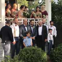 Beautiful Backyard Home Wedding party