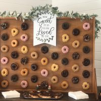 Ashton Hill Farm Wedding Day donut wall