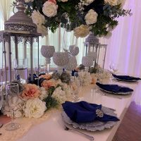 Crystal Ballroom Wedding Celebration place setting