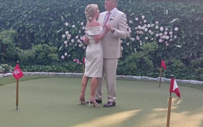 A Backyard Wedding With A Putting Green And Casino Night