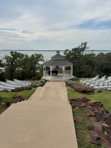 Dueling pianos performance at Lone Star Lodge & Marina during a wedding celebration