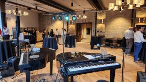 Cole Thomas performing with Felix And Fingers Dueling Pianos at Hewing Hotel in Minneapolis, Minnesota
