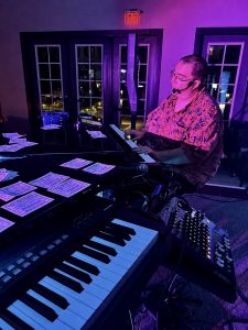 Nathan Landis Funk performing with Felix And Fingers Dueling Pianos at Jubilation by Silver Companies in Fredericksburg, Virginia