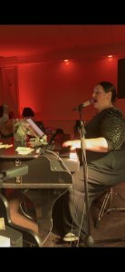Katie Cronin performing with Felix And Fingers Dueling Pianos at Venus de Milo in Swansea, Massachusetts