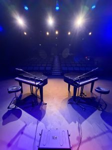 Vince Alten performing with Felix And Fingers Dueling Pianos at Stage West Theatre in Fort Worth, Texas