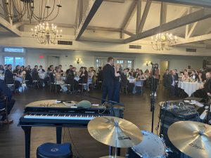 Austin Klipp performing with Felix And Fingers Dueling Pianos at Barker House by Wedgewood Weddings in Scituate, Massachusetts