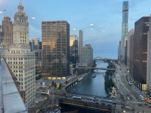 Jake Ashey performing with Felix And Fingers Dueling Pianos at Trump International Hotel & Tower® Chicago in Chicago, Illinois